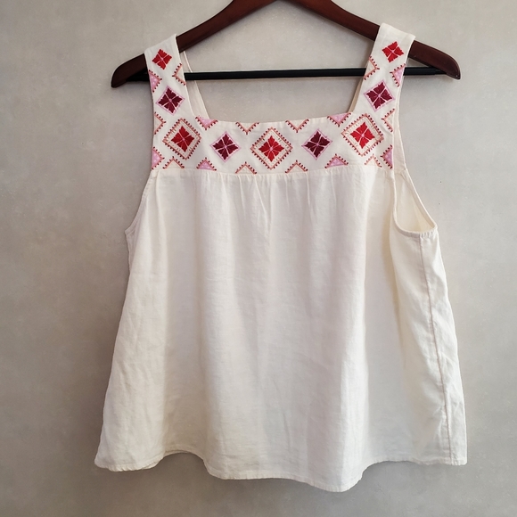 MADEWELL Embroidered Neckline Tank - Picture 2 of 13